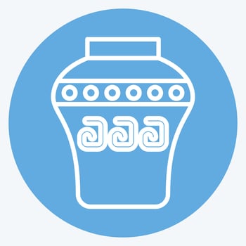 Icon Vase. related to American Indigenous symbol. blue eyes style. simple design editable vector