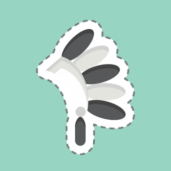 Sticker line cut Headdress. related to American Indigenous symbol. simple design editable vector