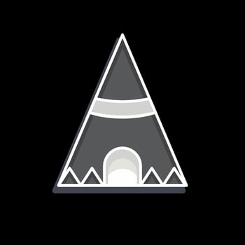 Icon Teepee. related to American Indigenous symbol. glossy style. simple design editable vector
