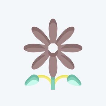 Icon Sunflower. related to American Indigenous symbol. flat style. simple design editable vector