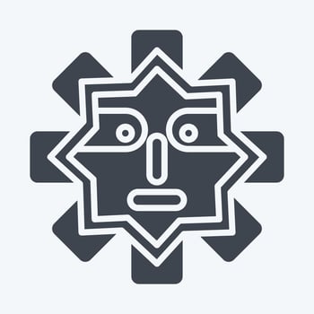 Icon Mask. related to American Indigenous symbol. glyph style. simple design editable vector