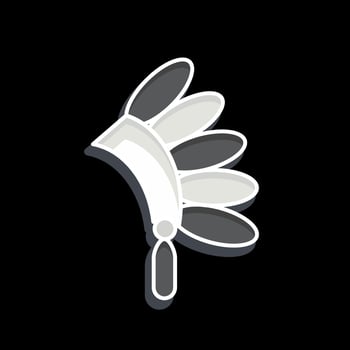 Icon Headdress. related to American Indigenous symbol. glossy style. simple design editable vector