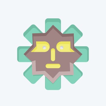 Icon Mask. related to American Indigenous symbol. flat style. simple design editable vector