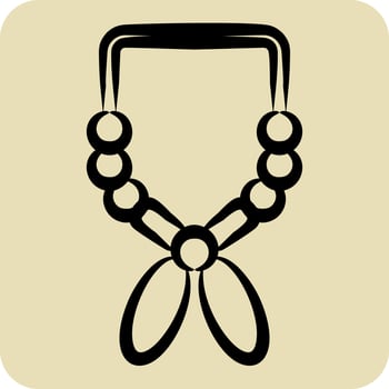 Icon Necklace. related to American Indigenous symbol. hand drawn style. simple design editable vector