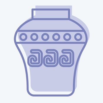 Icon Vase. related to American Indigenous symbol. two tone style. simple design editable vector