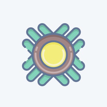 Icon Symbol. related to American Indigenous symbol. doodle style. simple design editable vector
