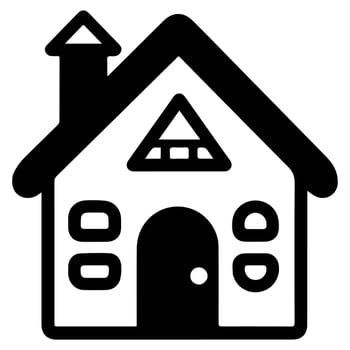 house building, mansion, vector icon.