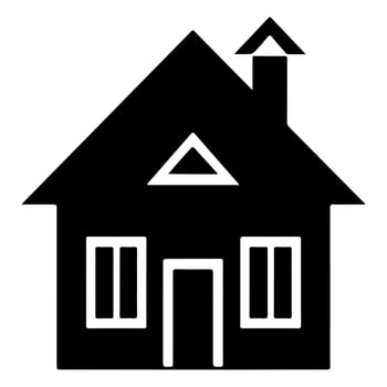 house building, mansion, vector icon.