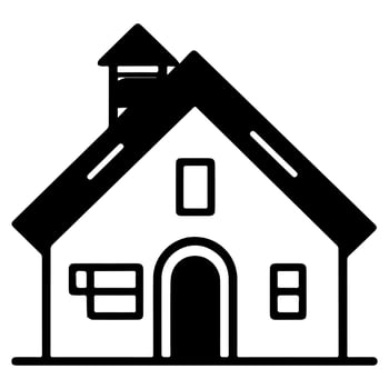 house building, mansion, vector icon.