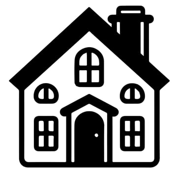 house building, mansion, vector icon.