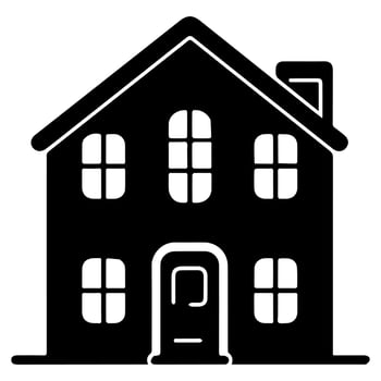 house building, mansion, vector icon.