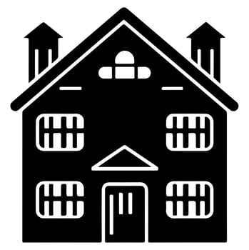 house building, mansion, vector icon.
