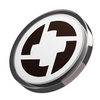 0x ,ZRX Glass Crypto Coin 3D Illustration png