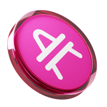 Amp Glass Crypto Coin 3D Illustration png