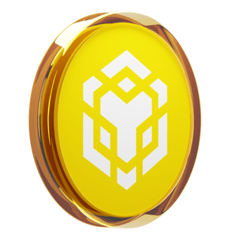 Binance Coin ,BNB Glass Crypto Coin 3D Illustration png