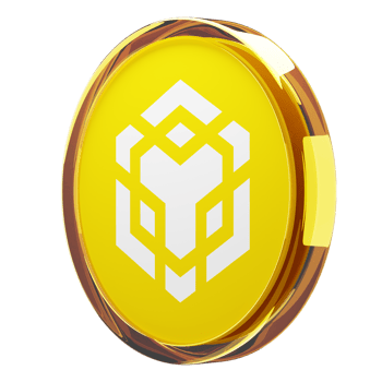 Binance Coin ,BNB Glass Crypto Coin 3D Illustration png