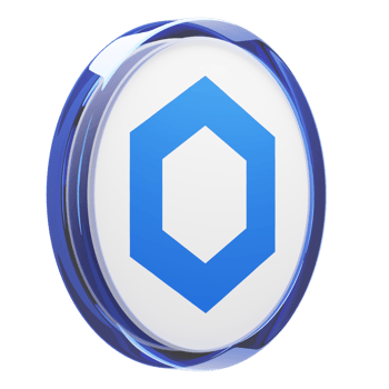 Chainlink ,LINK Glass Crypto Coin 3D Illustration png