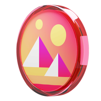 Decentraland ,MANA Glass Crypto Coin 3D Illustration png