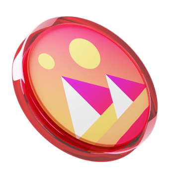 Decentraland ,MANA Glass Crypto Coin 3D Illustration png