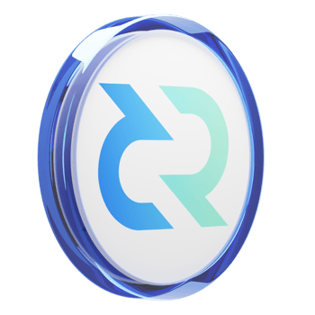 Decred ,DCR Glass Crypto Coin 3D Illustration png