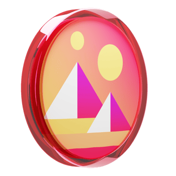 Decentraland ,MANA Glass Crypto Coin 3D Illustration png