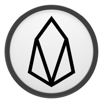 EOS Glass Crypto Coin 3D Illustration png