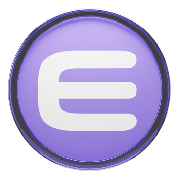 Enjin Coin ,ENJ Glass Crypto Coin 3D Illustration png