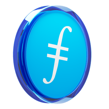 Filecoin ,FIL Glass Crypto Coin 3D Illustration png