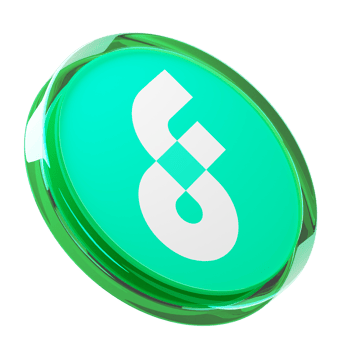 Flow Glass Crypto Coin 3D Illustration png