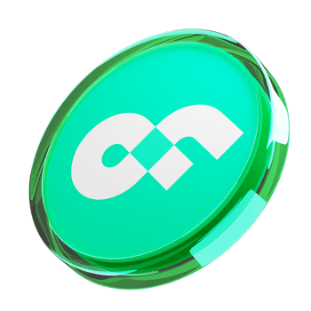 Flow Glass Crypto Coin 3D Illustration png