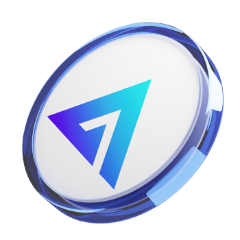 GMX Glass Crypto Coin 3D Illustration png