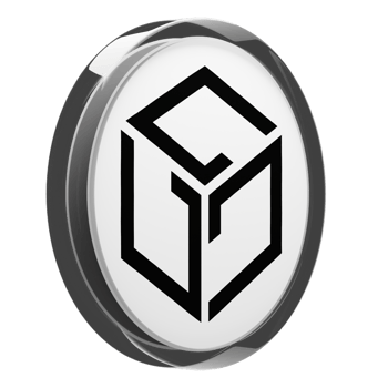 Gala Glass Crypto Coin 3D Illustration png