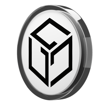 Gala Glass Crypto Coin 3D Illustration png