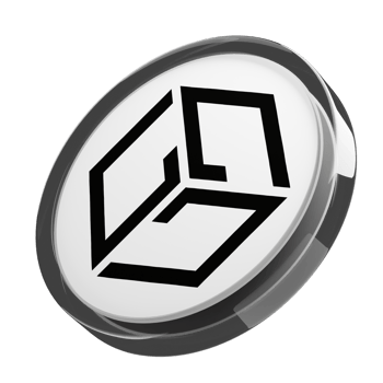 Gala Glass Crypto Coin 3D Illustration png