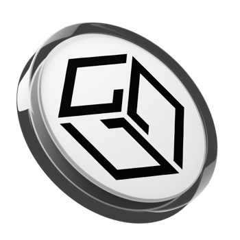 Gala Glass Crypto Coin 3D Illustration png
