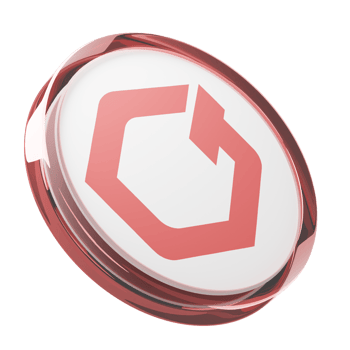 GateToken ,GT Glass Crypto Coin 3D Illustration png