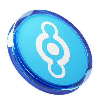Helium ,HNT Glass Crypto Coin 3D Illustration png