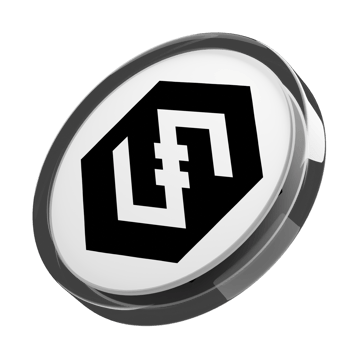 IOST Glass Crypto Coin 3D Illustration png