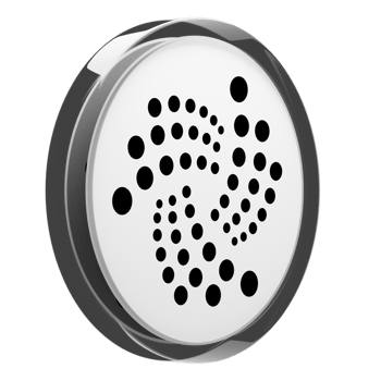 IOTA ,MIOTA Glass Crypto Coin 3D Illustration png