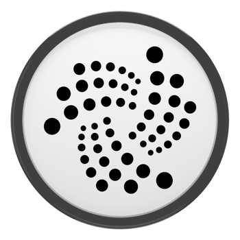 IOTA ,MIOTA Glass Crypto Coin 3D Illustration png