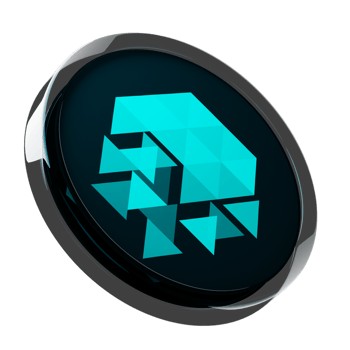 IoTeX ,IOTX Glass Crypto Coin 3D Illustration png