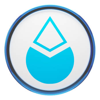 Lido DAO ,LDO Glass Crypto Coin 3D Illustration png