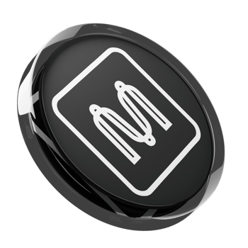 Mina Glass Crypto Coin 3D Illustration png