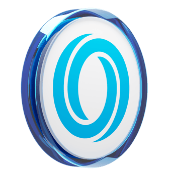 Oasis Network ,ROSE Glass Crypto Coin 3D Illustration png