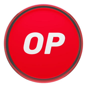 Optimism ,OP Glass Crypto Coin 3D Illustration png