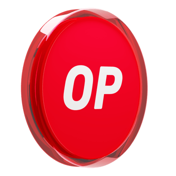 Optimism ,OP Glass Crypto Coin 3D Illustration png