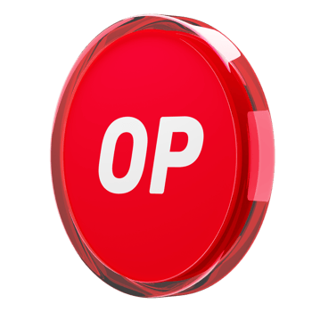 Optimism ,OP Glass Crypto Coin 3D Illustration png
