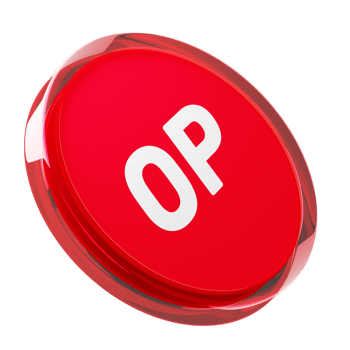 Optimism ,OP Glass Crypto Coin 3D Illustration png