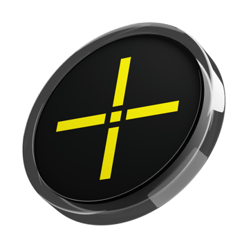 Pundi X ,PUNDIX Glass Crypto Coin 3D Illustration png
