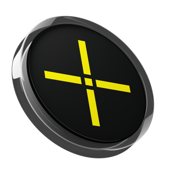 Pundi X ,PUNDIX Glass Crypto Coin 3D Illustration png